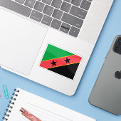 Sticker Proposition de drapeau de São Tomé et Príncipe #8  (Ordinateur portable avec iPhone)
