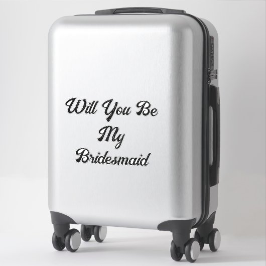 Sticker Propositions Bridesmaid Mariage simple classique é (Sur valise)
