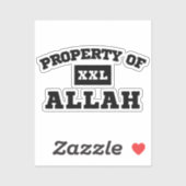 Sticker Propriété d'Allah musulman moderne islamique (Feuille)
