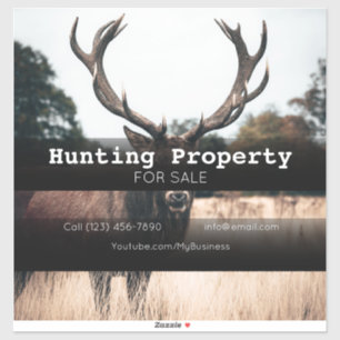 Sticker Propriété de chasse à vendre Société Annonce de vé