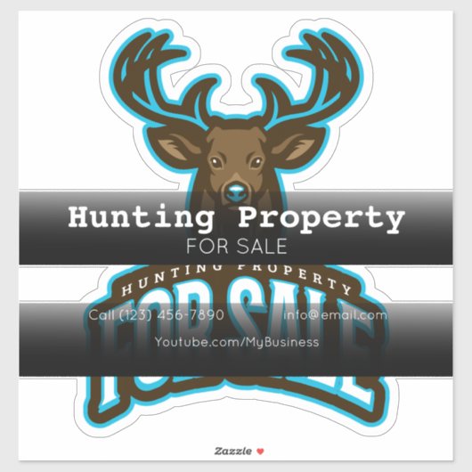 Sticker Propriété de chasse à vendre Société Annonce de vé (Feuille)