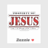 Sticker Propriété de Jésus (Feuille)