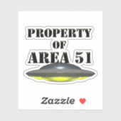 Sticker Propriété de la Zone 51 (Feuille)