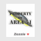 Sticker Propriété de la Zone 51 (Feuille)