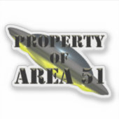 Sticker Propriété de la Zone 51 (Devant)