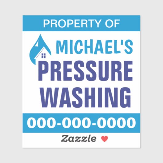 Sticker Propriété de lavage sous pression (Feuille)