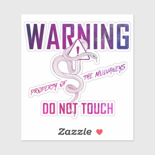 Sticker "Propriété des Mulvaneys" (Feuille)