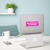 Sticker Propriété intellectuelle (Ordinateur portable sur le bureau)