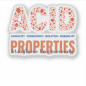 Sticker Propriétés ACID dans l'autocollant de programmatio (Devant)