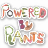 Sticker Propulsé par les Plantes - Rappel alimentaire sain (Recto)
