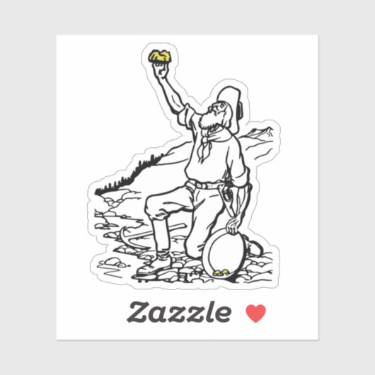 Sticker Prospecteur Gold Miner (Feuille)