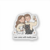 Sticker Prosperity Paws: The Ultimate Couple & Pet  (Devant)