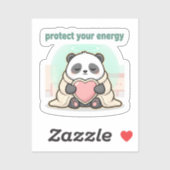Sticker protect your energy – cute panda self-care (Feuille)