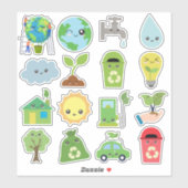 Sticker Protection De l'environnement pour enfants (Feuille)