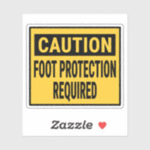 Sticker Protection des pieds de prudence requise (Feuille)
