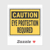 Sticker Protection des yeux de prudence requise (Feuille)