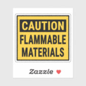 Sticker Protection Matières inflammables (Feuille)