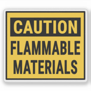Sticker Protection Matières inflammables