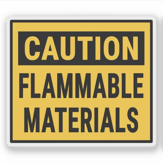 Sticker Protection Matières inflammables (Devant)