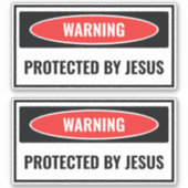 Sticker Protégé par Jésus (Devant)