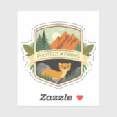 Sticker Protéger le patrimoine des parcs (Feuille)