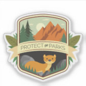 Sticker Protéger le patrimoine des parcs (Devant)