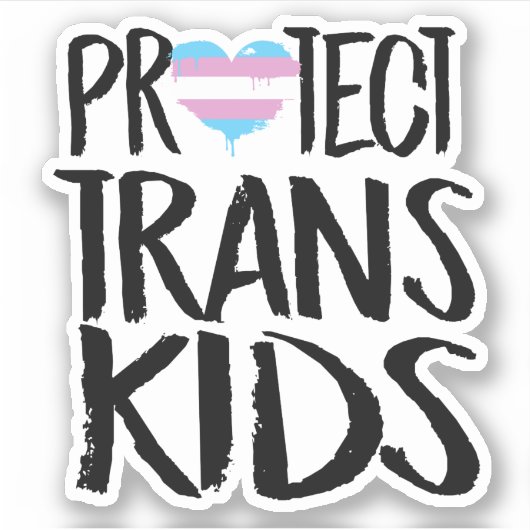 STICKER PROTÉGER LES ENFANTS TRANS (Devant)