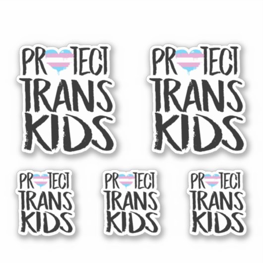STICKER PROTÉGER LES ENFANTS TRANS (Devant)