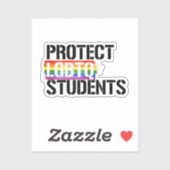 Sticker Protéger les étudiants LGBTQ (Feuille)