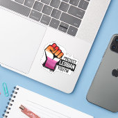 Sticker Protéger les jeunes lesbiennes (Ordinateur portable avec iPhone)