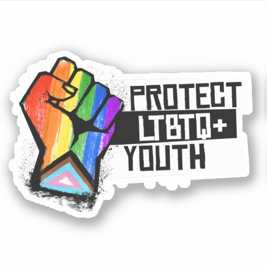 Sticker Protéger les jeunes LGBTQ+ (Devant)