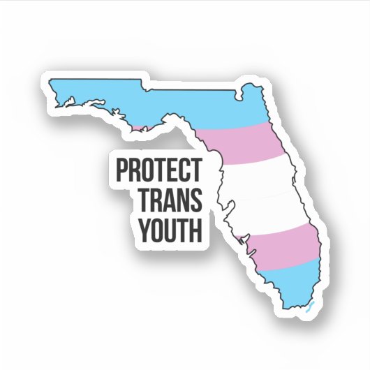 Sticker Protéger les jeunes trans de Floride (Devant)