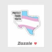Sticker Protéger les jeunes trans du Texas (Feuille)