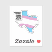 Sticker Protéger les jeunes trans du Texas (Feuille)