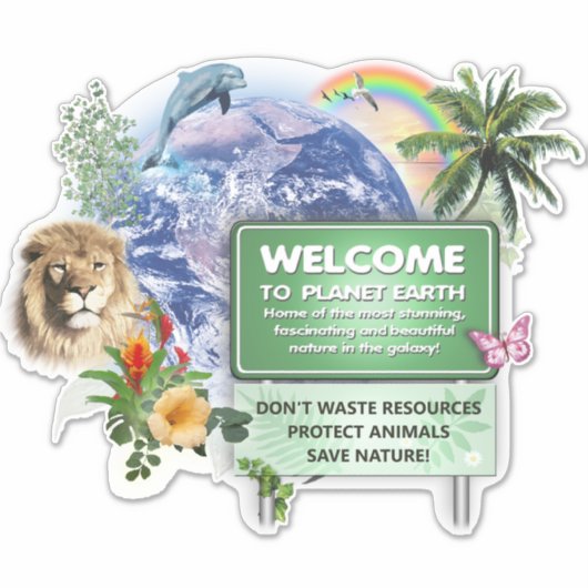 Sticker Protégez Notre Planète ! (Devant)