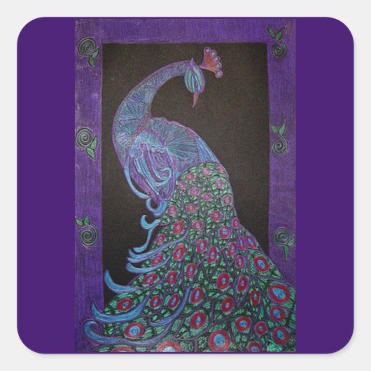 Sticker - Proud Peacock (Voorkant)
