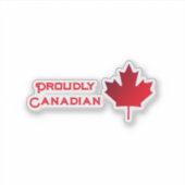 Sticker Proudly Canadian Contour Kiss-cut vinyl (Devant)