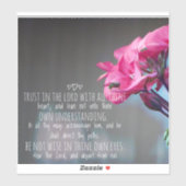 Sticker Proverbes 3:5-6 (Feuille)