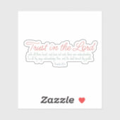 Sticker Proverbes tendance 3:5-6 Versets de la Bible chrét (Feuille)