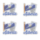 Sticker Province de l'Alberta et drapeau (Devant)