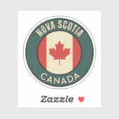 Sticker Province de Nouvelle-Écosse Canada (Feuille)