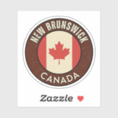 Sticker Province du Nouveau-Brunswick Canada (Feuille)
