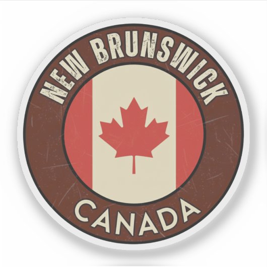 Sticker Province du Nouveau-Brunswick Canada (Devant)