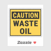 Sticker Prudence Huile de déchets (Feuille)