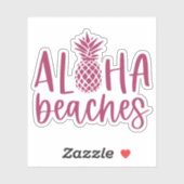 Sticker Prune | Aloha Plages Ananas Tropical Été (Feuille)