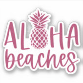 Sticker Prune | Aloha Plages Ananas Tropical Été (Devant)