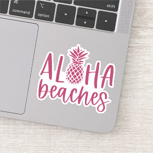 Sticker Prune   Aloha Plages Ananas Tropical Été