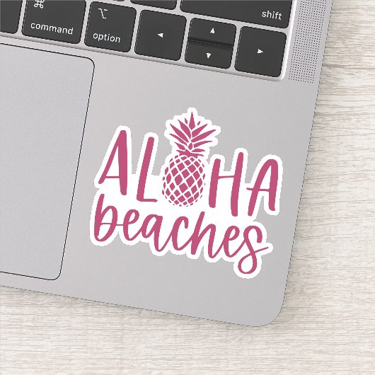 Sticker Prune | Aloha Plages Ananas Tropical Été (Détail)