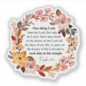 Sticker Psalm 27:4 One Thing I Ask (Devant)