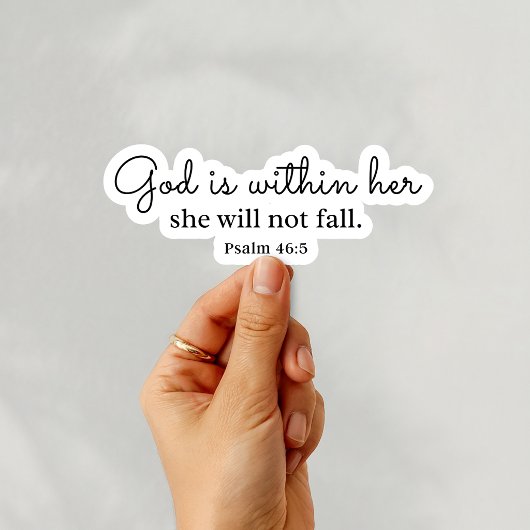 Sticker Psalm 46:5 God is within her